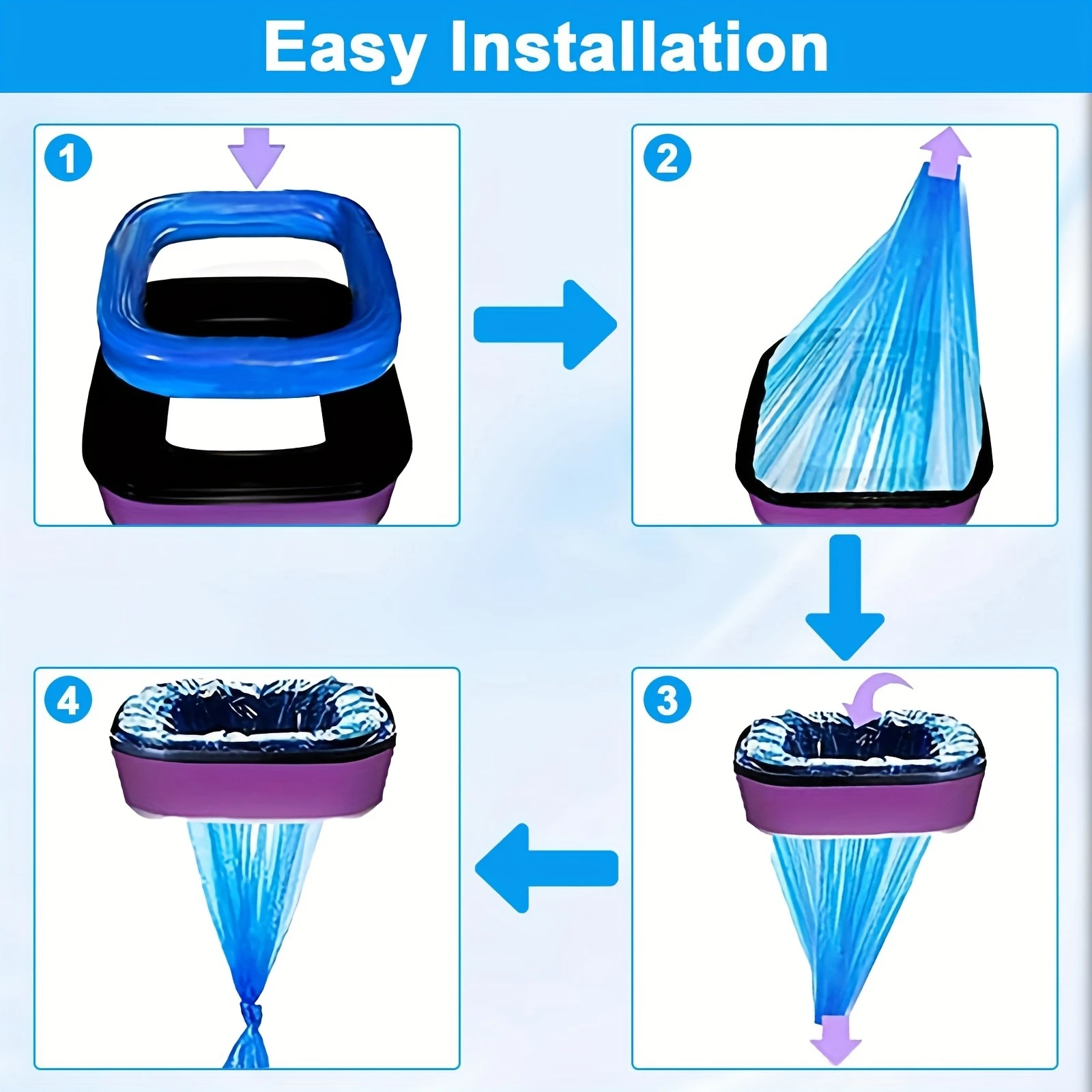 10/5PcsNappy Bin Refill Bags, Refill Bags for Genie, Diaper Pail Refills for Angelcare for Munchkin, Scented view 5