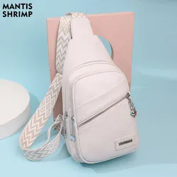 Bolsa mensageiro de couro PU para mulheres, bolsa de peito de verão resistente ao desgaste, estilo criativo, bolsas de estilingue transversal para mulher