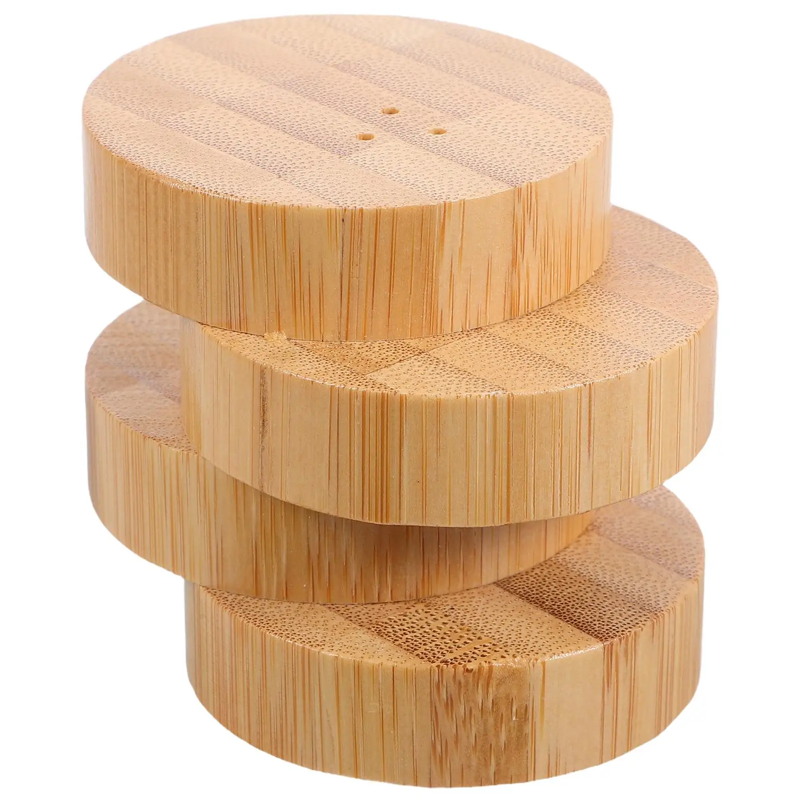 

Bamboo Round Stacking Spice Jars 4 Layers Kitchen Condiment Holder Travel Spice Organizer bamboo spice jars spice storage box