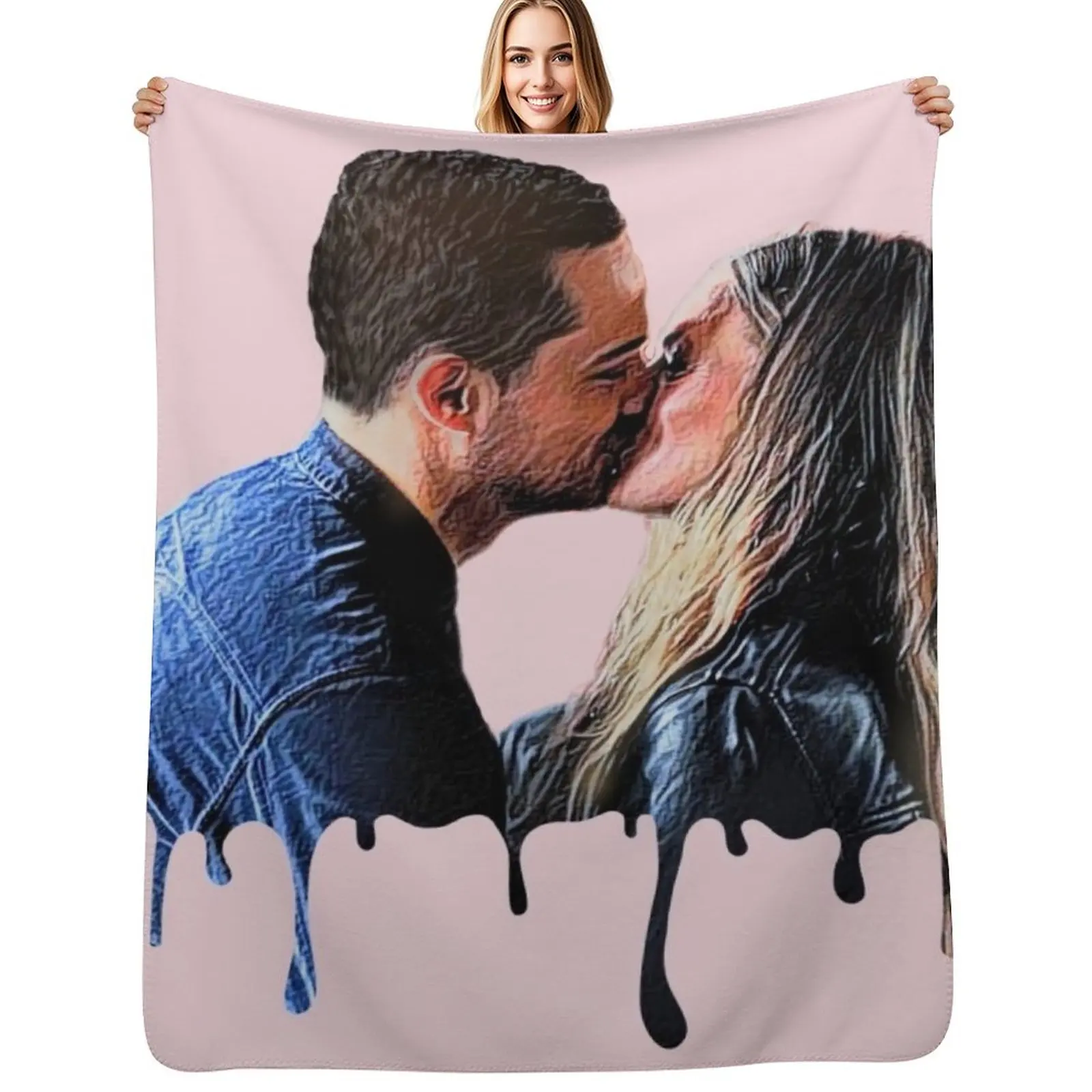 

upstead Throw Blanket Polar Flannels Sofa Luxury Thicken Blanket