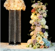 

Wedding Road Lead Flower Holder Metal Flower Stand for Table Centerpiece Wedding Decorations