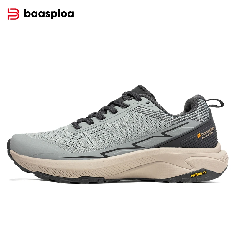 2024 New Baasploa Men Shoes Mesh Surface Breathable Outdoor Shoes Lightweight Comfortable Casual Non-slip Wear Shoes For Men