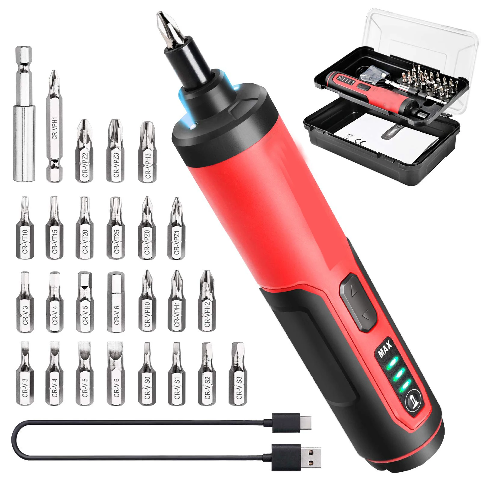 

# Hot Sales High Quality 1300mAh Li-Ion Battery Powered Electric Screwdriver Kit 4Nm Torque Adjustable For DIY Grade Cordless