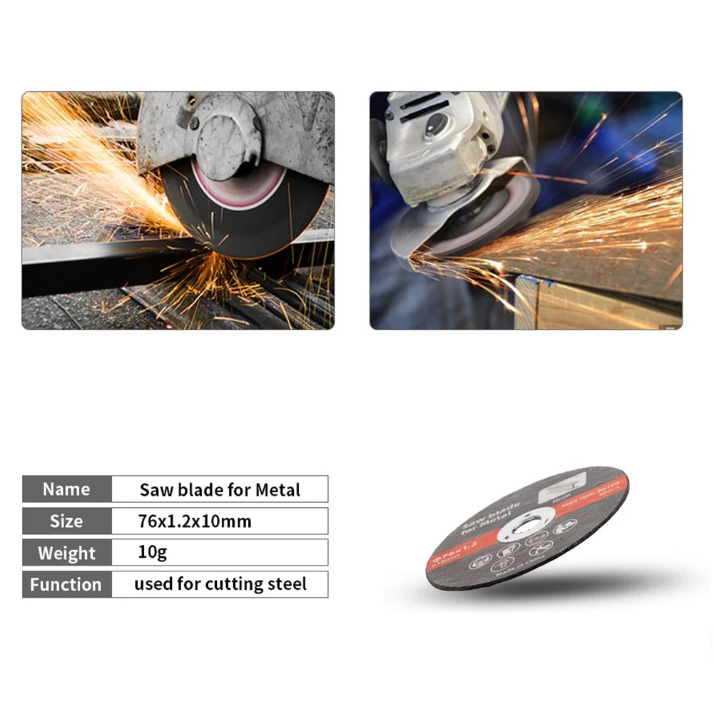 Metal Cutting Discs 3 Inch 76mm Sanding Grinding Cut Off Circle Wheels Blades Discs Electric Angle Grinder Accessories