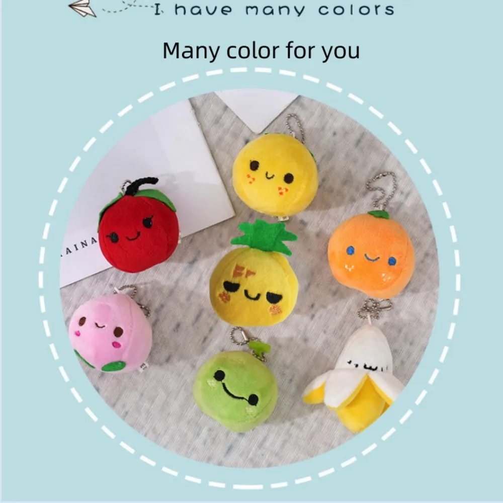 10Pcs Wholesale Fruit Stuffed Toys Plush Toy Pet Toy soft Plushier Dolls Keychain Key Ring Accessories Bag Backpack Pendant 114#