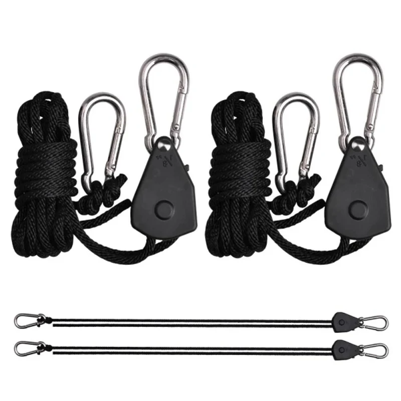 Outdoor Camping Canopy Wind Rope Tent Rope Pulley Adjuster Windproof Rope Buckle Hanging Rope Light Fixture Adjustable Kit