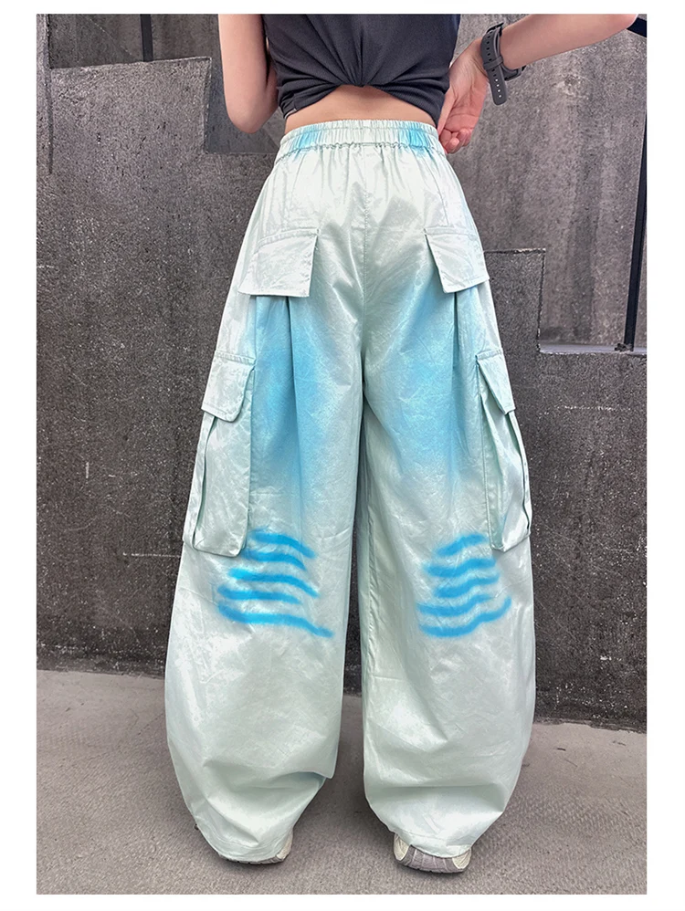 Kinder Y2K Neue Lässige Baumwoll-Cargohosen Gothic-Sprühdruck-Hosen Mädchen Mode Streetwear Unterteile Kinderbekleidung Jogginghosen – Detail 14