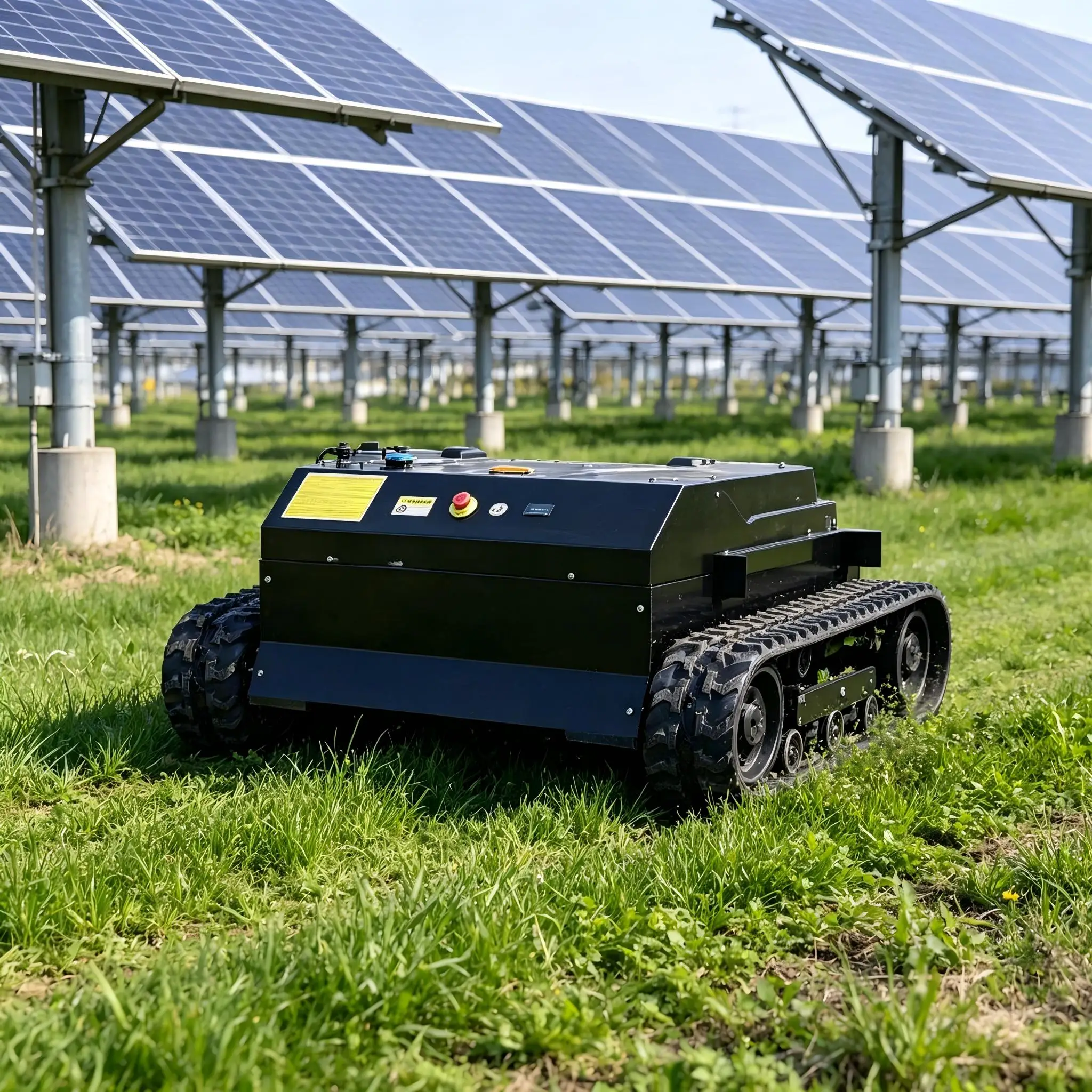 900mm Self Propelled Tracked Lawn Mower 608CC Remote Control Robot Mower 50 Degree Steep Slope 5000W 24V