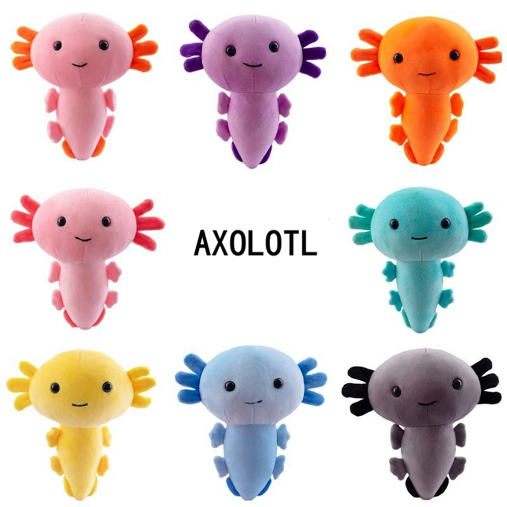 

20cm New Cute Salamander Figure Axolotl Hexagonal Dinosaur Doll Plush Toy Children's Birthday Gift