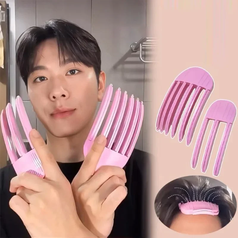 Coreia fofo raízes de cabelo clipe alto crânio topo artefato franja ferramentas de cabelo raízes clipe de cabelo estilo alta almofada sem costura encaracolado