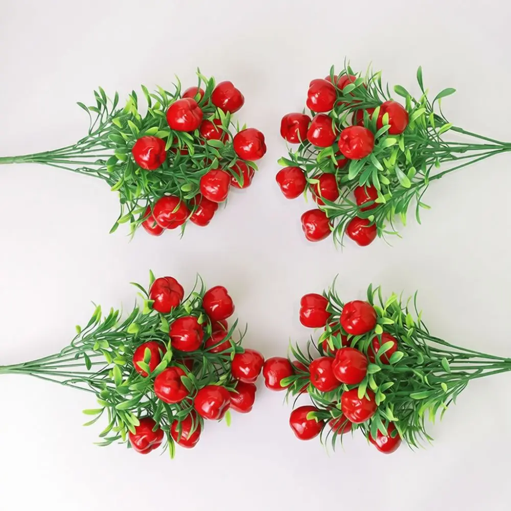 Lifelike Artificial Fortune Fruit Fake Plant Plastic Decorative Stem Wedding Party Centerpiece Holiday Home Accessory