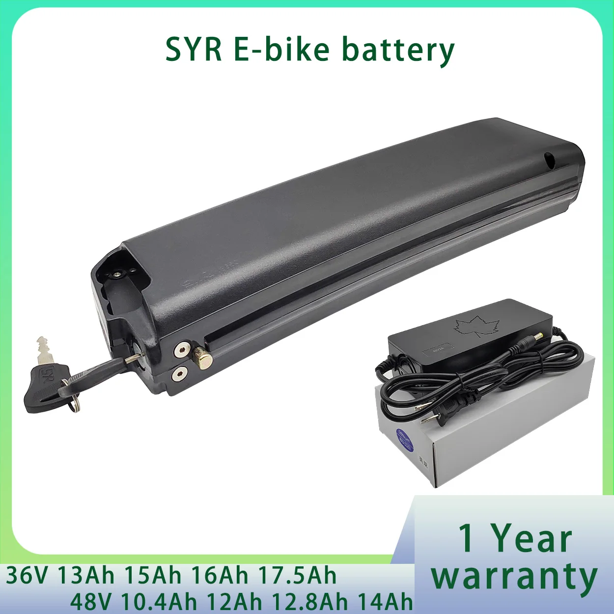 48V SYR Folding E-bike Battery 12.8Ah 14Ah Removable Lithium Battery Pack for Aventon Sinch electric bike battery with charger