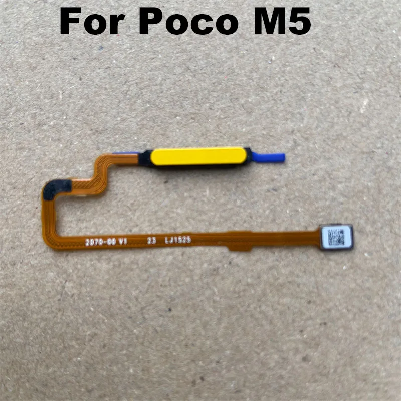 New For Xiaomi Poco M5 Fingerprint Sensor Home Button Menu Touch ID Scanner Ribbon Connector Flex Cable