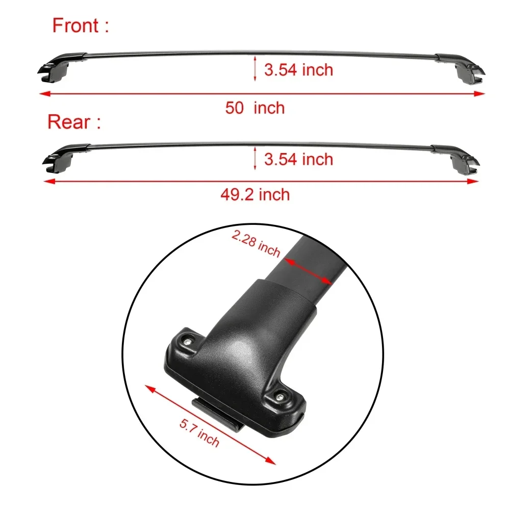 Roof Rack Cross Bars for Ford Explorer 2020-2023 Aluminum Car Roof Top Cargo Luggage Carrier Rack Holder Crossbars 75kg Load