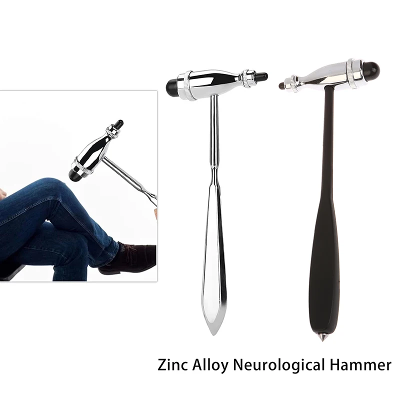 Strumenti Martello neurologico Martello per esame medico Martello a percussione in lega di zinco Martello diagnostico per riflessi neurologici