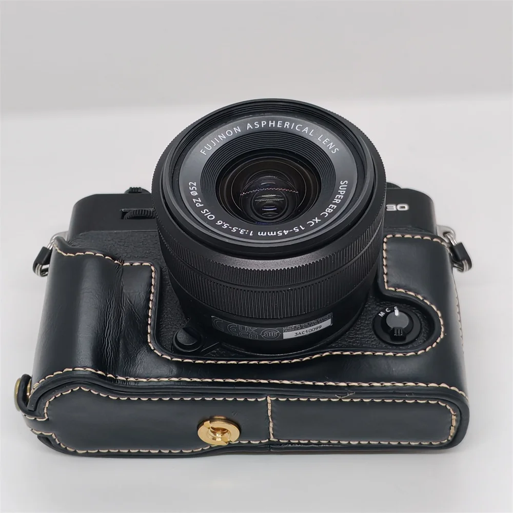 PU Leather Camera Half Case for Fujifilm XT30 XT30III Fuji X-T30