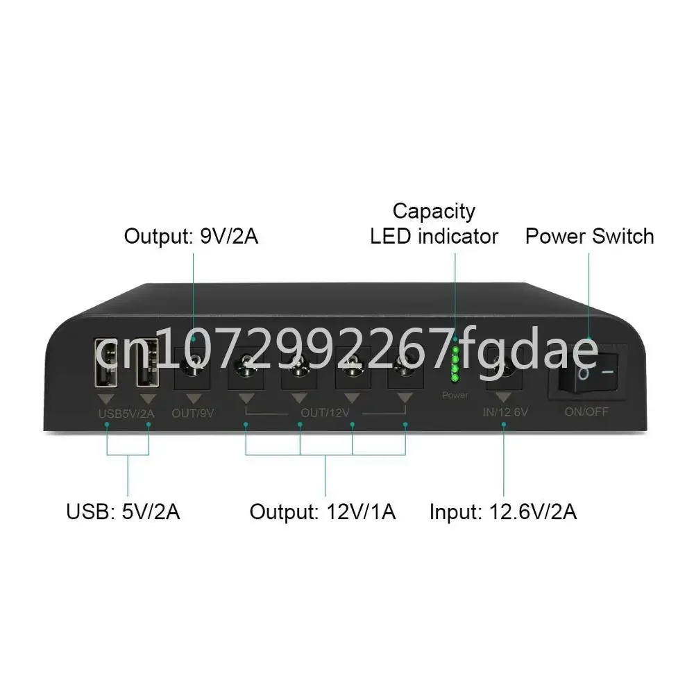 Imagem -05 - Talentcell Ups Pequena Fonte de Alimentação Ininterrupta Bateria de Backup de Íons de Lítio 18650 27000mah 98wh dc 12v 9v 5v Output Sl3400