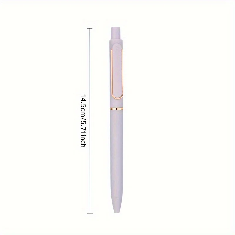 5 Stück ästhetische Stifte, Click-Typ, weiche Gelstifte, 0,5 mm feine Spitze, schwarze Tinte, Kawaii-Briefpapier, Tagebücher, Büro, Schulbedarf – Detail 3