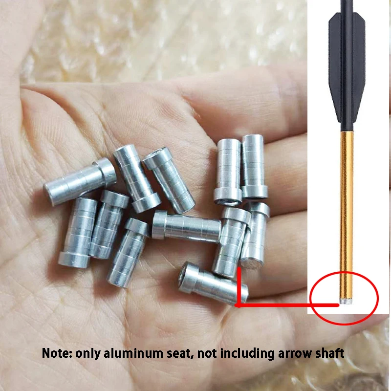 50 Stück Bogenschießen-Aluminium-Einsätze für O.D.6mm I.D.5mm Aluminium-Pfeilschaft-Schießzubehör – Detail 1