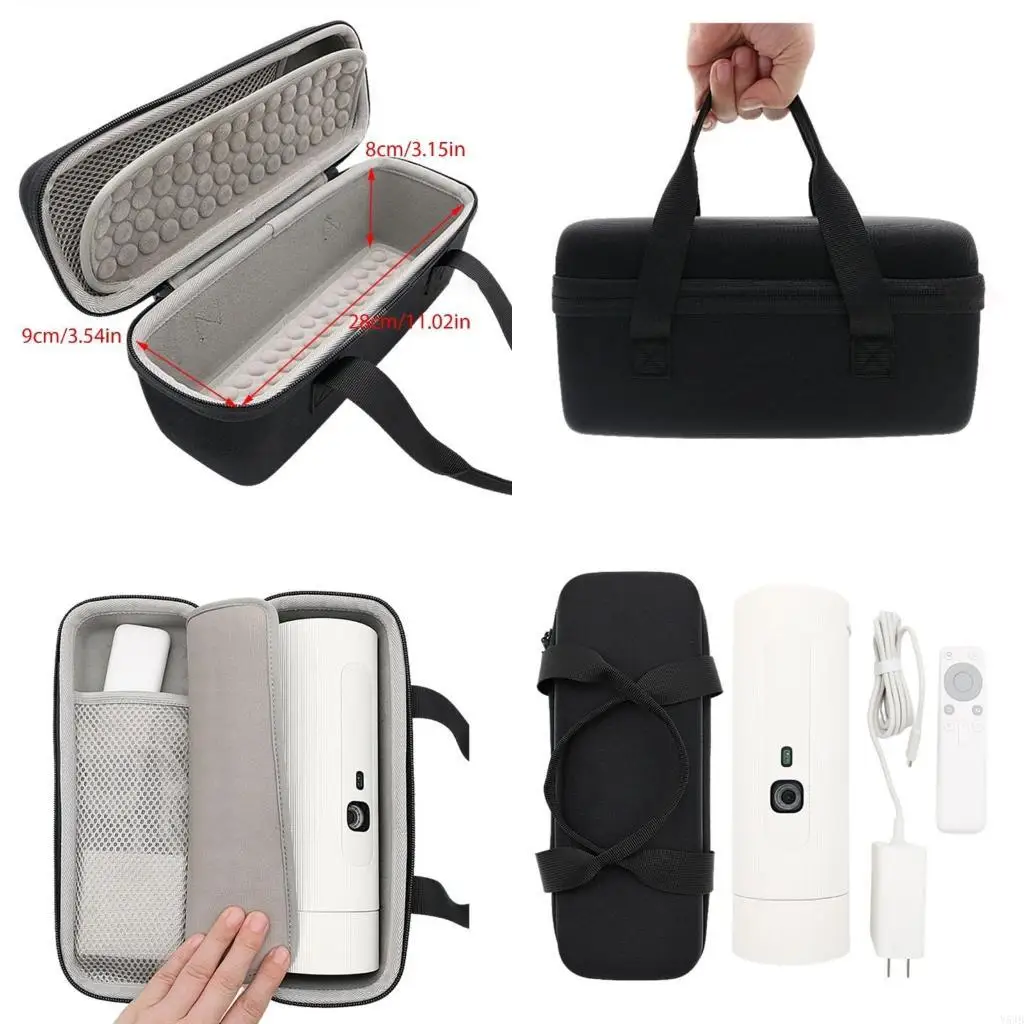 Y5JB Portable EVA Hard Case for JMGO P5 P3S P2 Video Projectors Travel Carrying Storage Bag