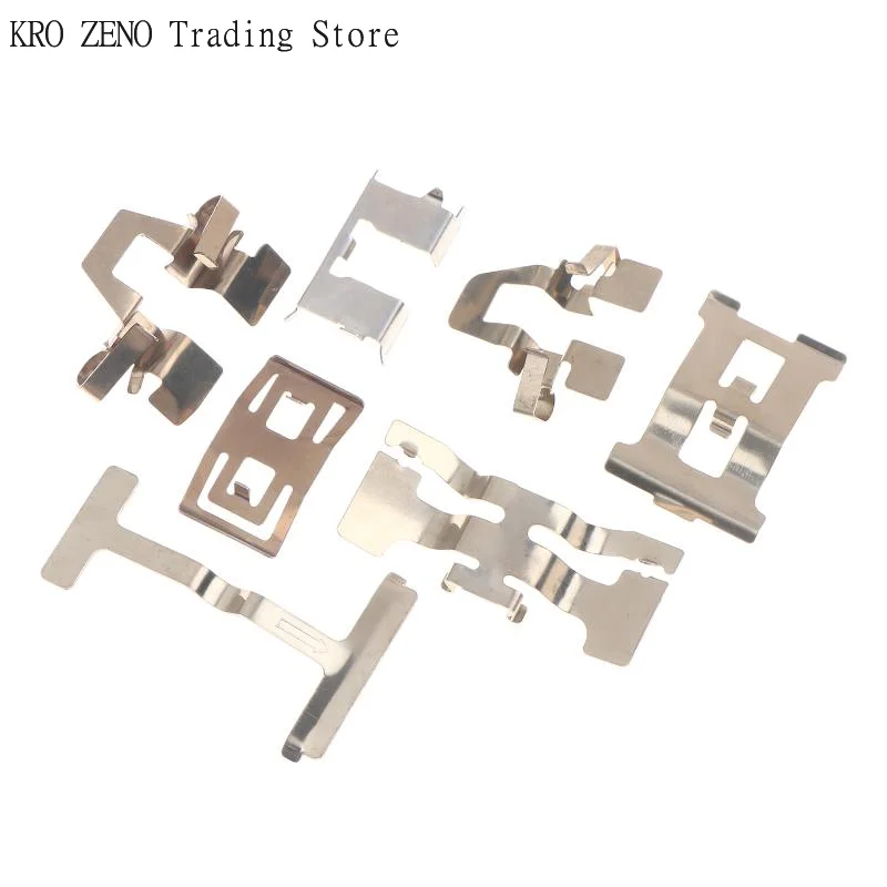 2pcs Silver Stainless Steel Motorcycle Caliper Lower Pump Brake Pump Stainless Steel Spring Plate Motorcycle Caliper Brake Pads✨