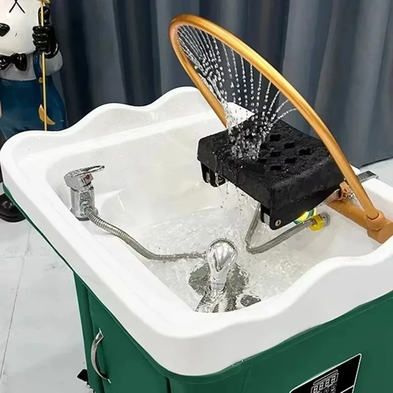 2026.9.21 Portable Head Spa Shampoo Chair For Hair Salon Small Hair Washing Station Chair Move Therapy  Furniture MQ50SC