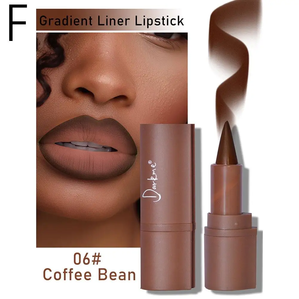 Samt Lippenstift Glatte Lip Liner Stift Make-Up Wischfest Lip 3D Stick Braun Lip Bleistift Contouring Tint Nude Wasserdicht Cosm p3D5