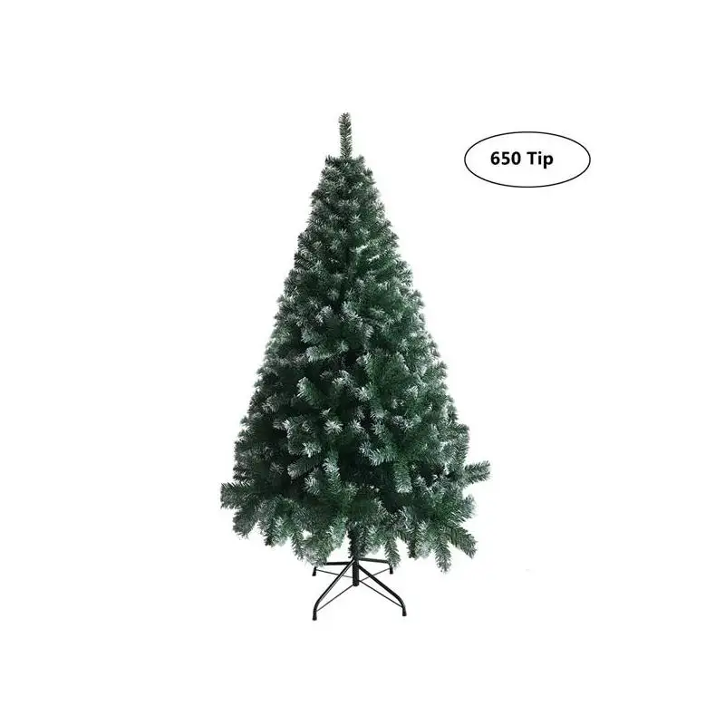 

6FT Iron Leg White PVC Christmas Tree with 650 Branches