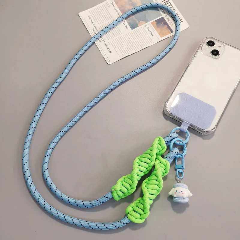 Long Crossbody Lanyard Spiral Woven Simple Clip Style Lanyard Mobile Phone Lanyard Universal Not Easy To Break Anti Lanyards