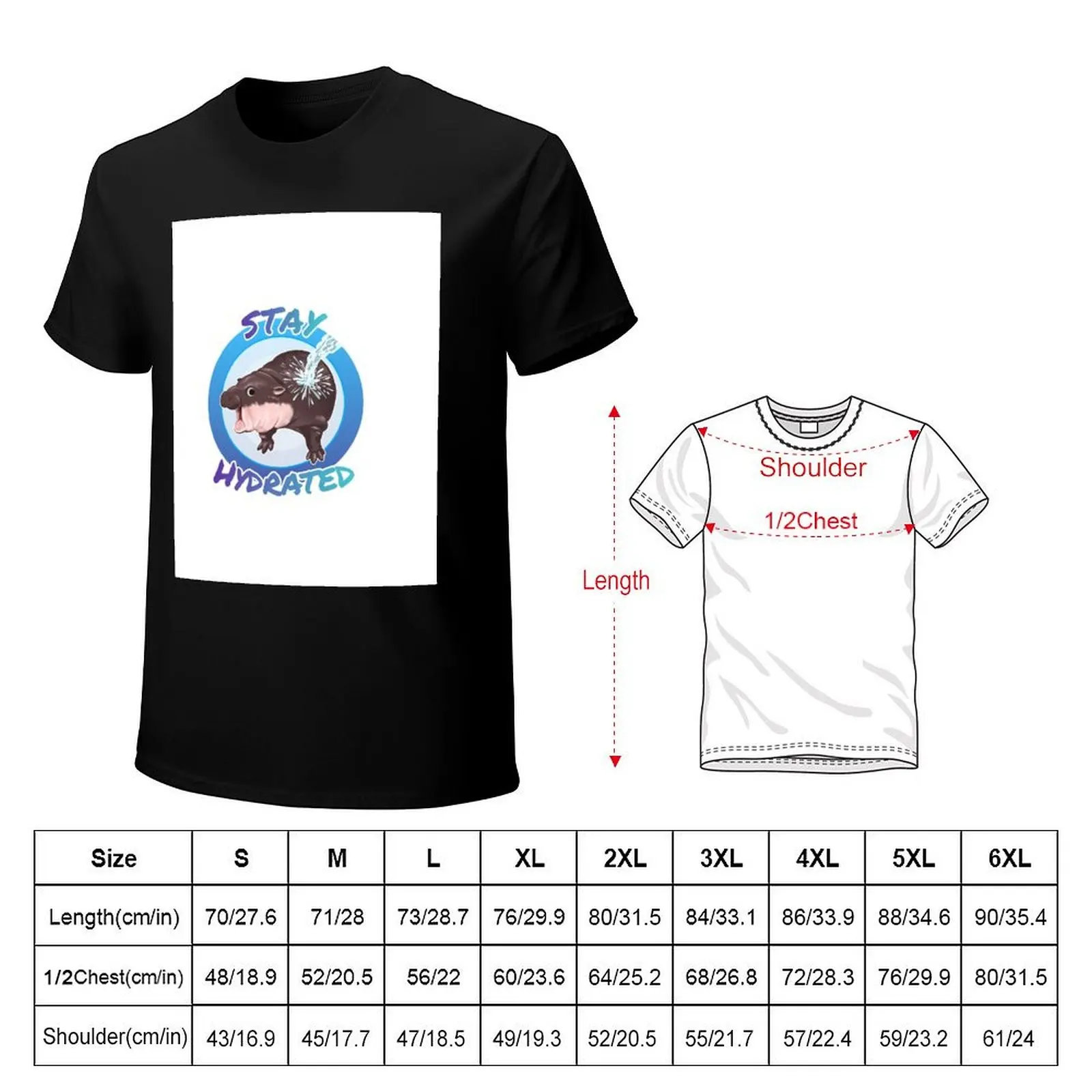 Moo Deng baby hippo Stay hydrated T-Shirt Plus Size Outdoor Casual Top