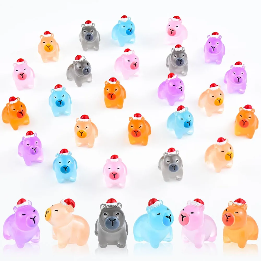 Мини-капибара, светящийся резиновый декор для дома и праздника