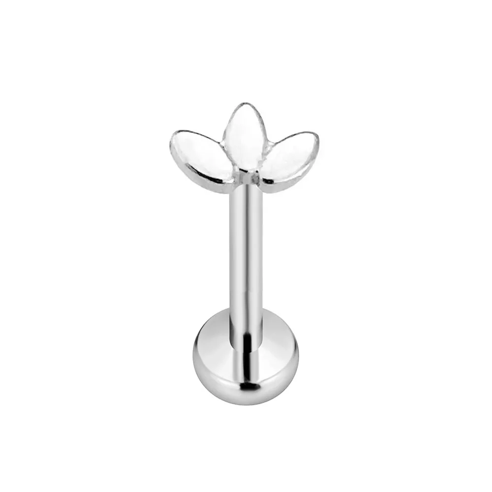 Titanium Flower Petals Star Heart Butterfly Threadless Piercing Earring