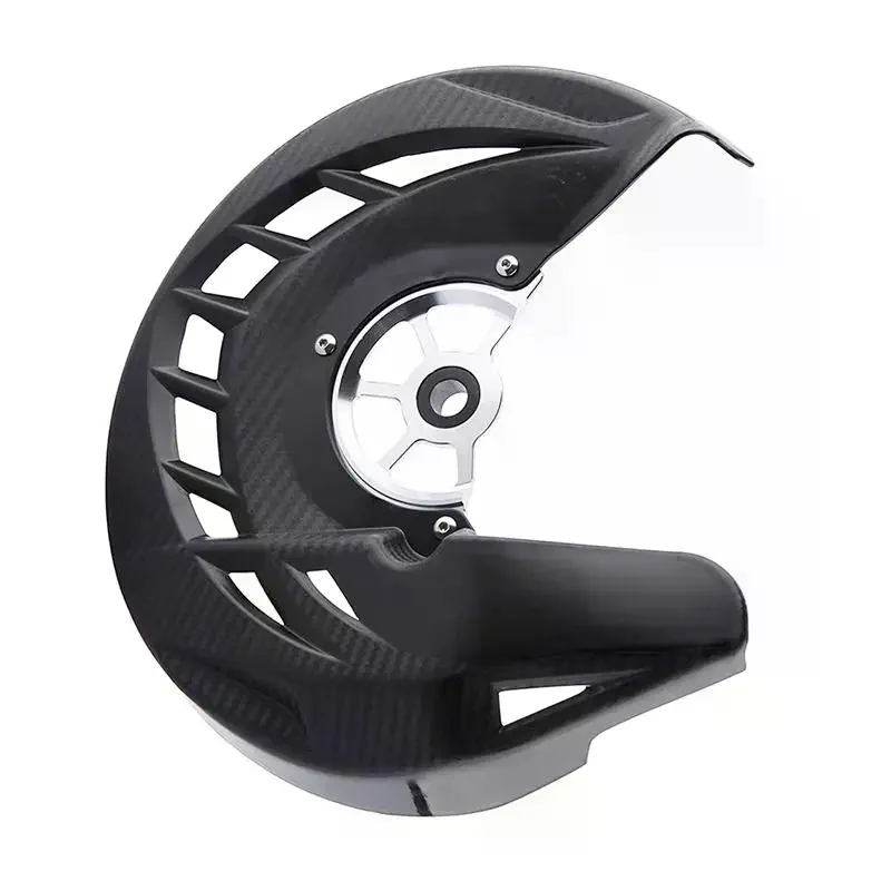 1Pcs Front Brake Disc Protective Cover With Carbon Fiber Pattern For KLX250 2009 To 2020 High Impact Resistant Perfect