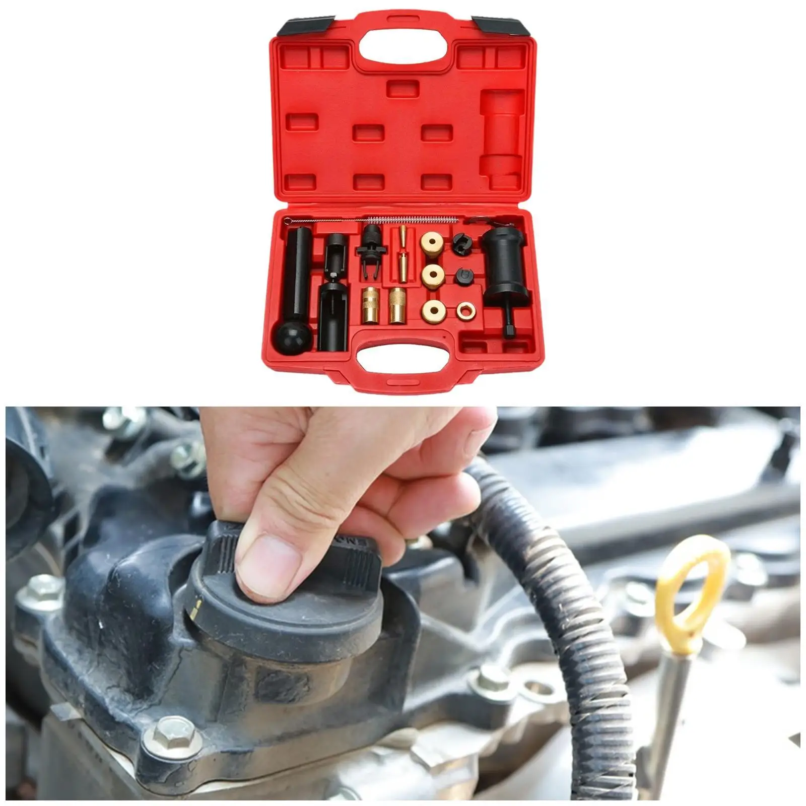 

Fuel Injector Remove Tool Kit for 1.2, 1.4, 1.6, 1.8, 2.0, 2.7, 3.0, 3.2, 3.6 V6