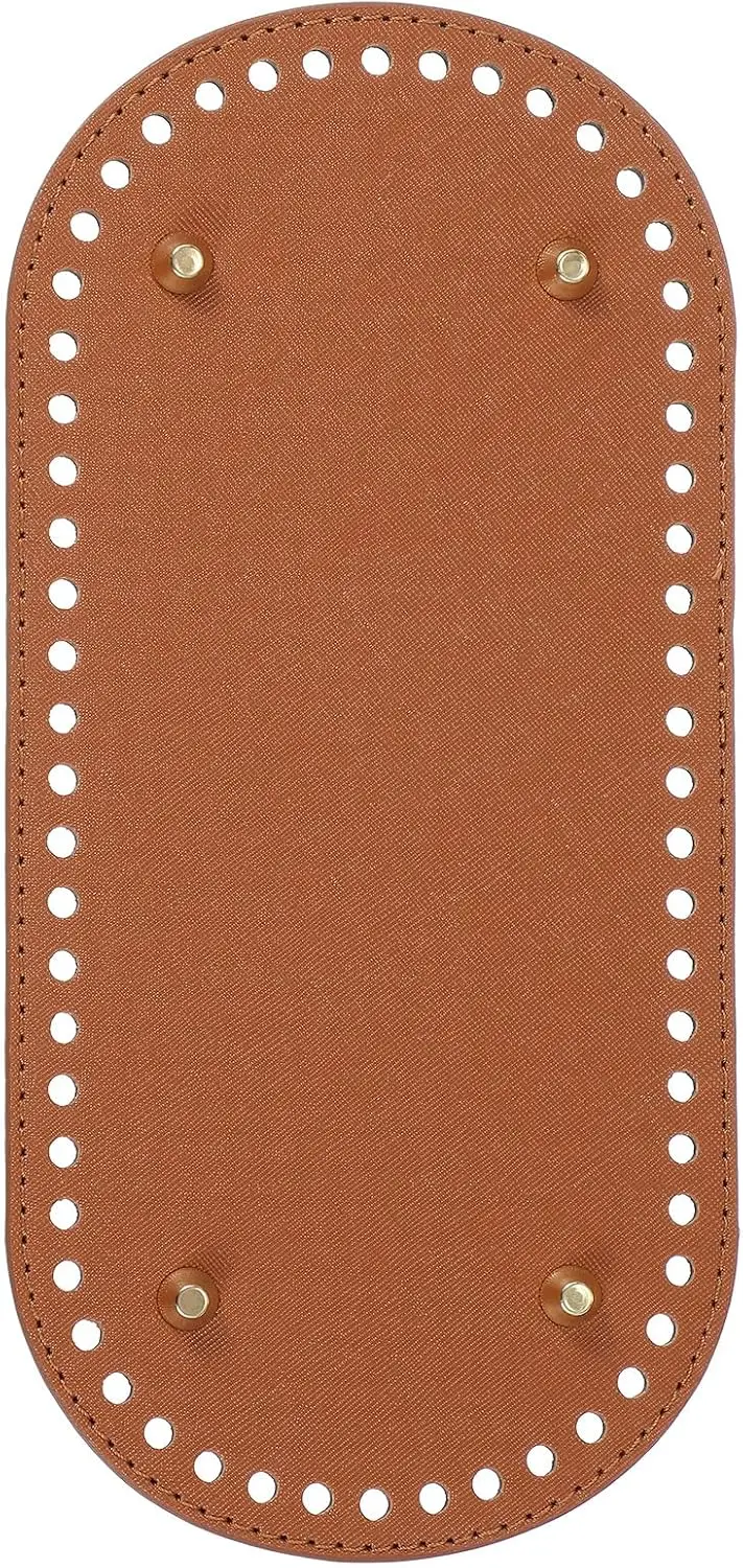 PU Leather Bag Bottom Shaper, Oval Knitting Crochet Bags Bottom Pad Base for DIY Handbag Shoulder Bags Purse Making Supplies