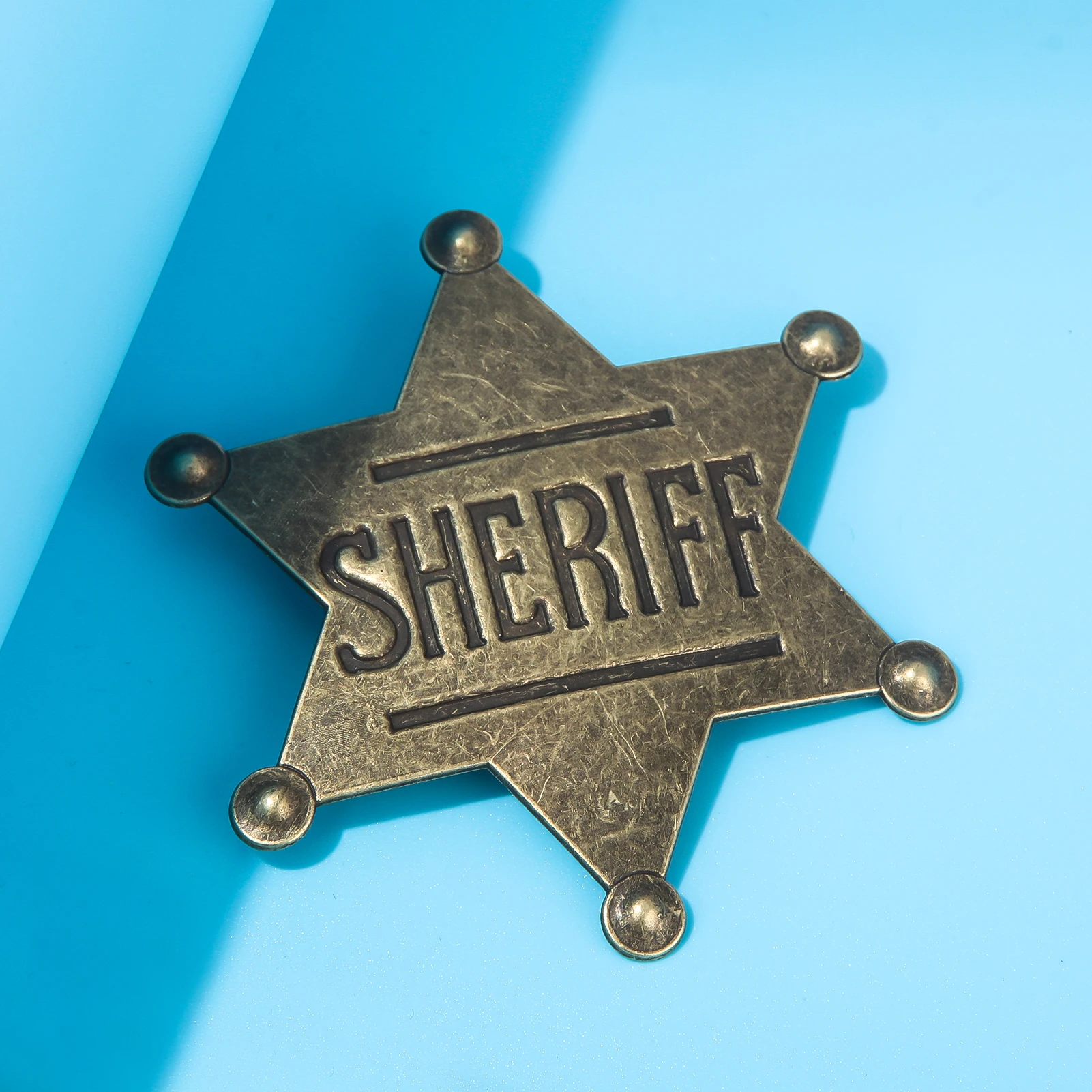 Star Sheriff Metal Enamel Badge Vintage Retro Holloween Party Brooch American Governor\'s Six Jewelry for Women Men Accessories