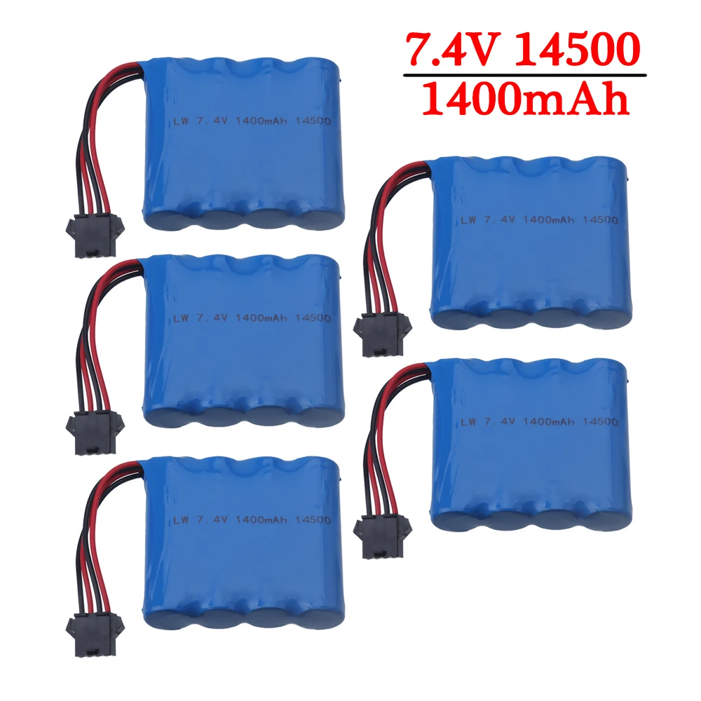 

(SM-4P) 7.4V 1400mAh rechargeable battery 2S For DE36W 1:16RC Off-Road 4WD High-Speed Climbing Drift Racing toy accessories