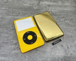 yellow front faceplate gold back case housing black clickwheel yellow center button bezel for iPod 5th gen video 30gb 60gb 80gb