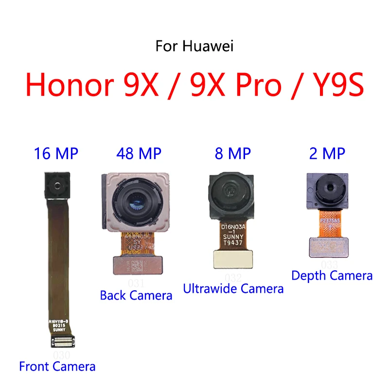 Front Camera Back Facing Big Small Main Rear Camera Module Flex Cable For Huawei Honor 9X Pro / Y9 Prime 2019 / Y9S