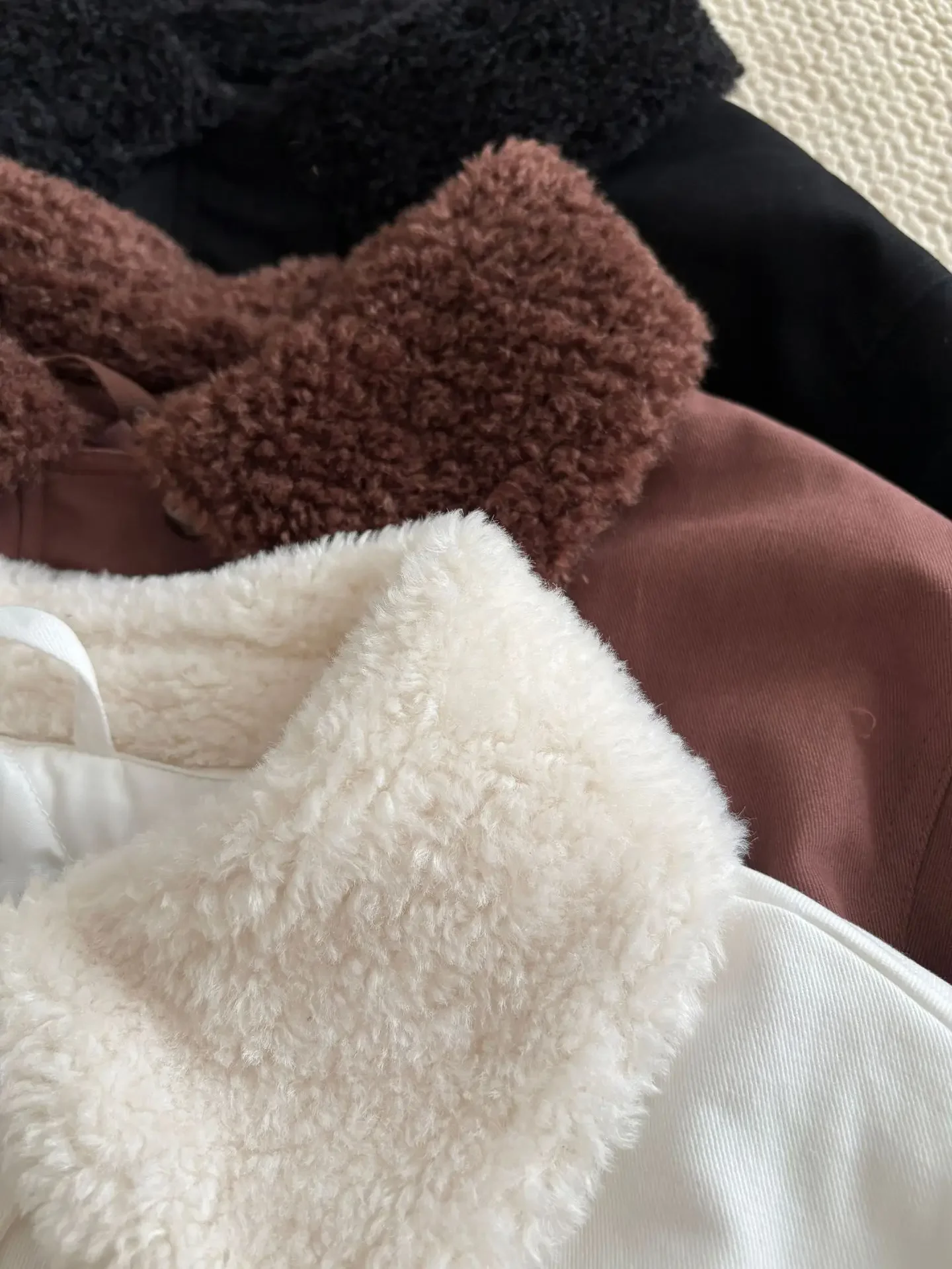 Lamb Wool Collar Zipper Jacket Cotton Loose Thickened Warm White Coats 2026 Autumn and Winter Casual Solid Color Jacket Women