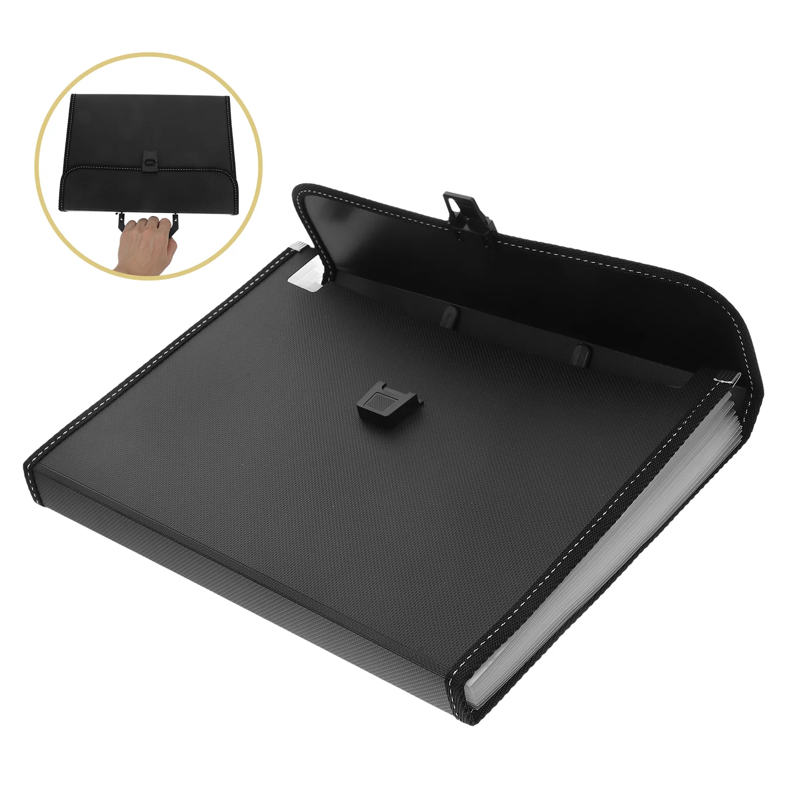 

Expanding Accordion Folder Organizer Portable Document Storage Box Multi-Pocket File Binder For Office School Business
