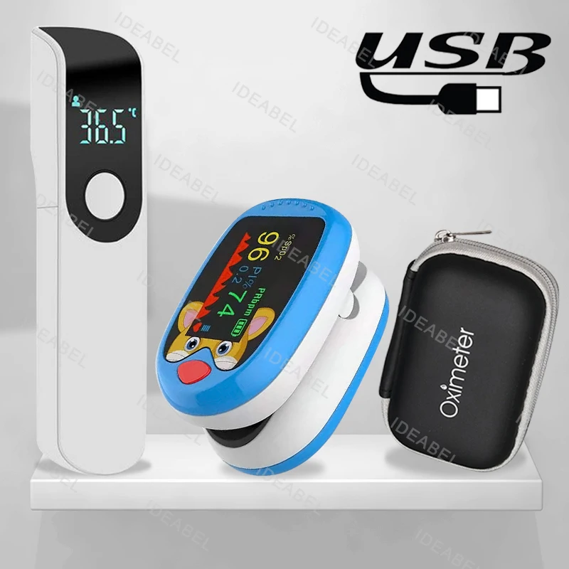 

USB детский оксиметр, монитор кислорода в крови для детей, пульсоксиметр OLED, цифровой оксиметр, домашний медицинский термометр