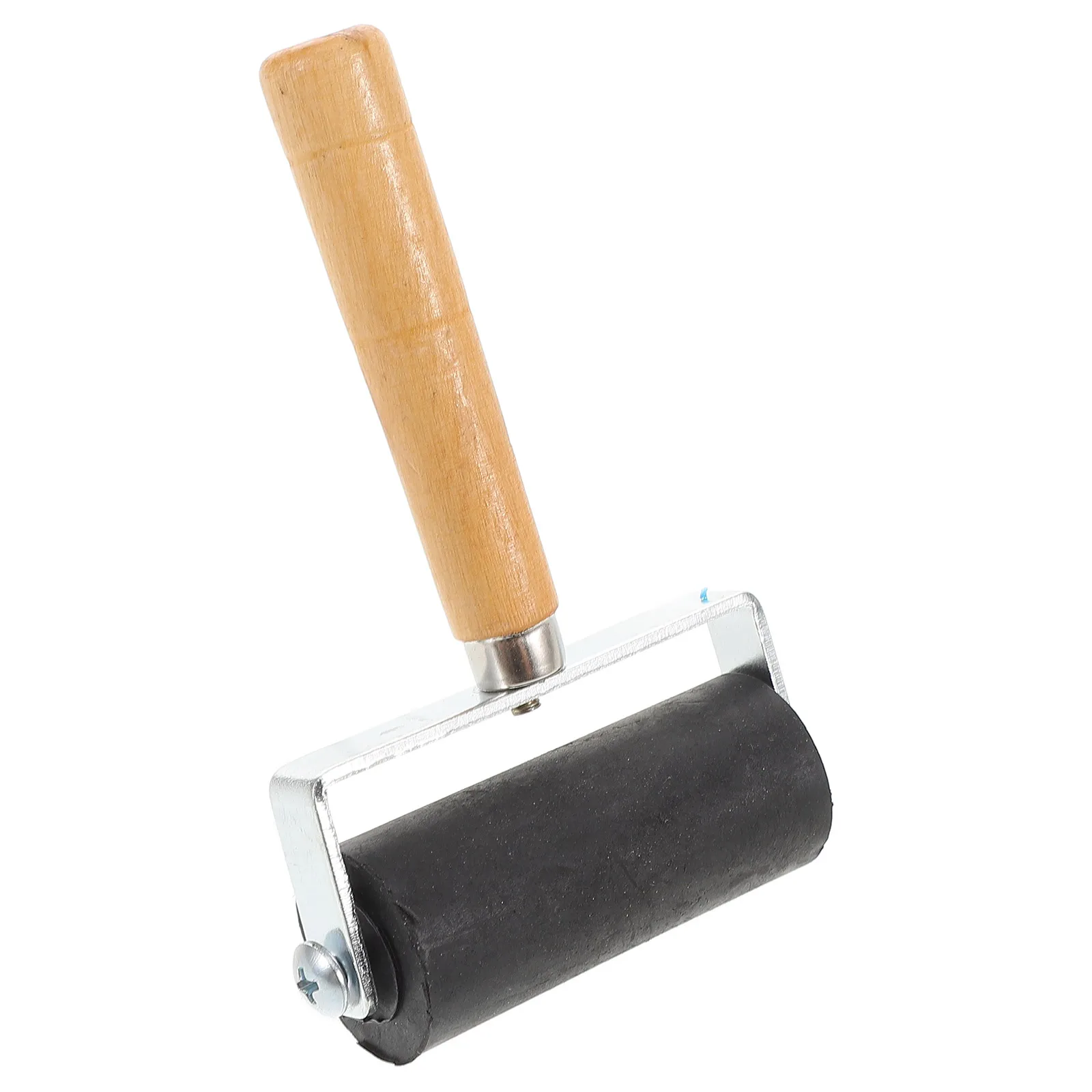 

Rubber Roller Solid Wood Handle Lightweight Easy Ink Glue Application Ideal for Stamping Printing Scrapbooks Wallpapers