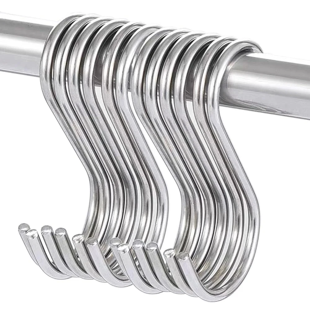 

Stainless Steel S-Hook Meat Hook Baking Tools Suitable for Butcher Shop Kitchen Hook Home Storage Organization Various Sizes