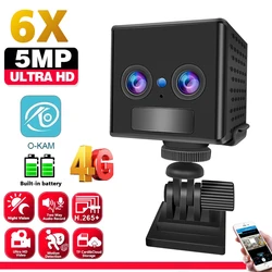 5MP 4G SIM Card Mini Camera two-way walkie talkie Cam Built-in Battery PIR Human Detection WIFI Security Surveillance IP Camera