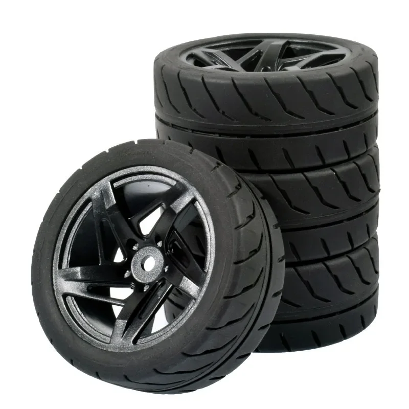 

68mm Wheel Tyres Tires 12mm Hex Rim Durable Rubber for 1/10 1/12 1/14 RC Car Racing Competitable Wltoys 144001