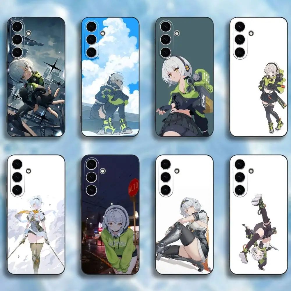 

Silver Soldier Anby Phone Case For Samsung Galaxy A73,A72,A71,A70,A53,A52,A51,Soft Black Shell