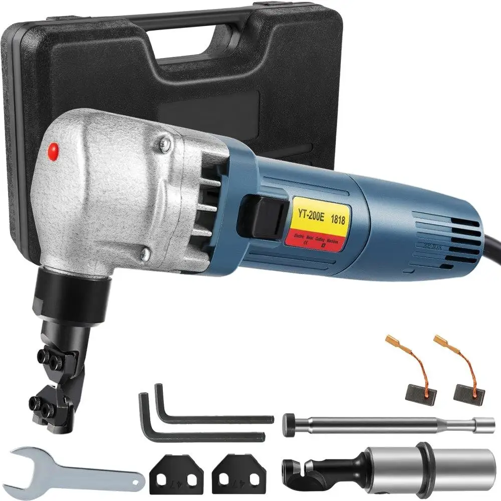 

High Speed Electric Metal Nibbler 380W for cutting Tool for Stainless Steel Aluminium Plastic with Extra Blades and Storage