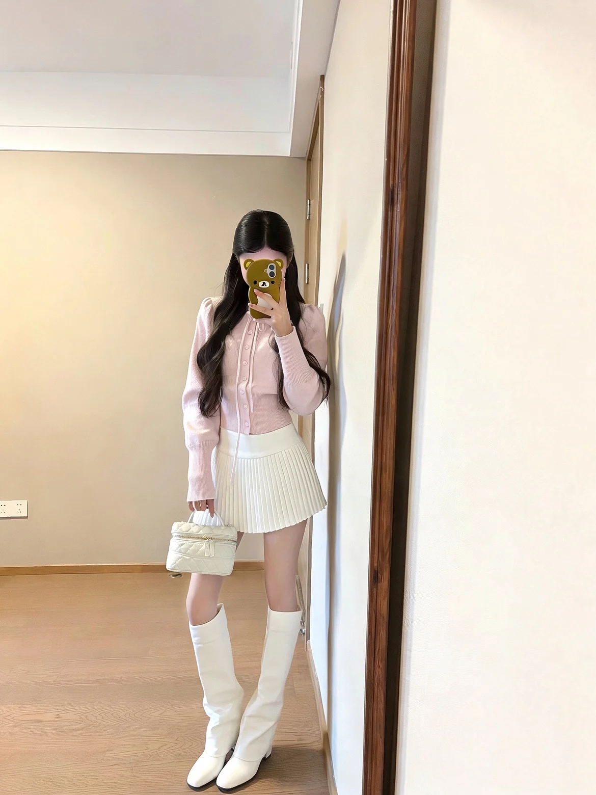 

Slimming Long Knitted Cardigan with Knot Belt Sexy Girl Sle Pure Desire Hot Pepper Sister Coat with Hood Spring 2026