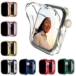 Ochraniacz ekranu do Apple Watch Case 45MM 41MM 44MM 40MM TPU bumper Cover 42MM 38MM akcesoria iwatch series 8 7 SE 6 5 4 3